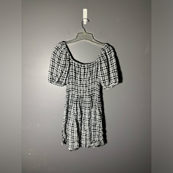 Faithfull The Brand Francis Checked Crepe Mini Dress Size 6 - Picture 3 of 5